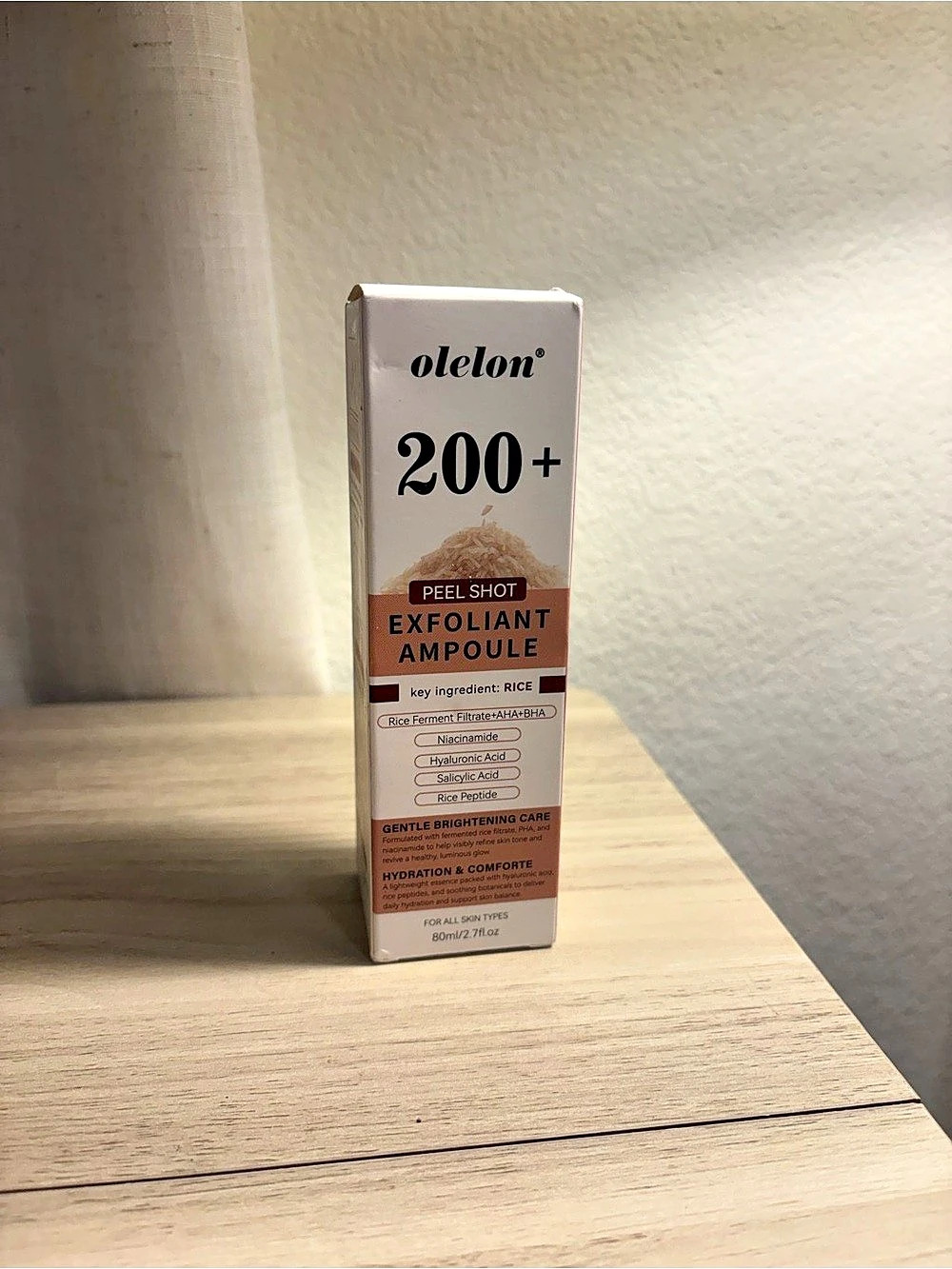 olelon Peel Shot 200+ Rice Exfoliating Ampoule Rice Exfoliating Ampoule NWT